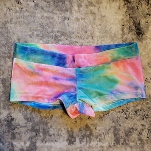 iheartraves tie dye booty shorts